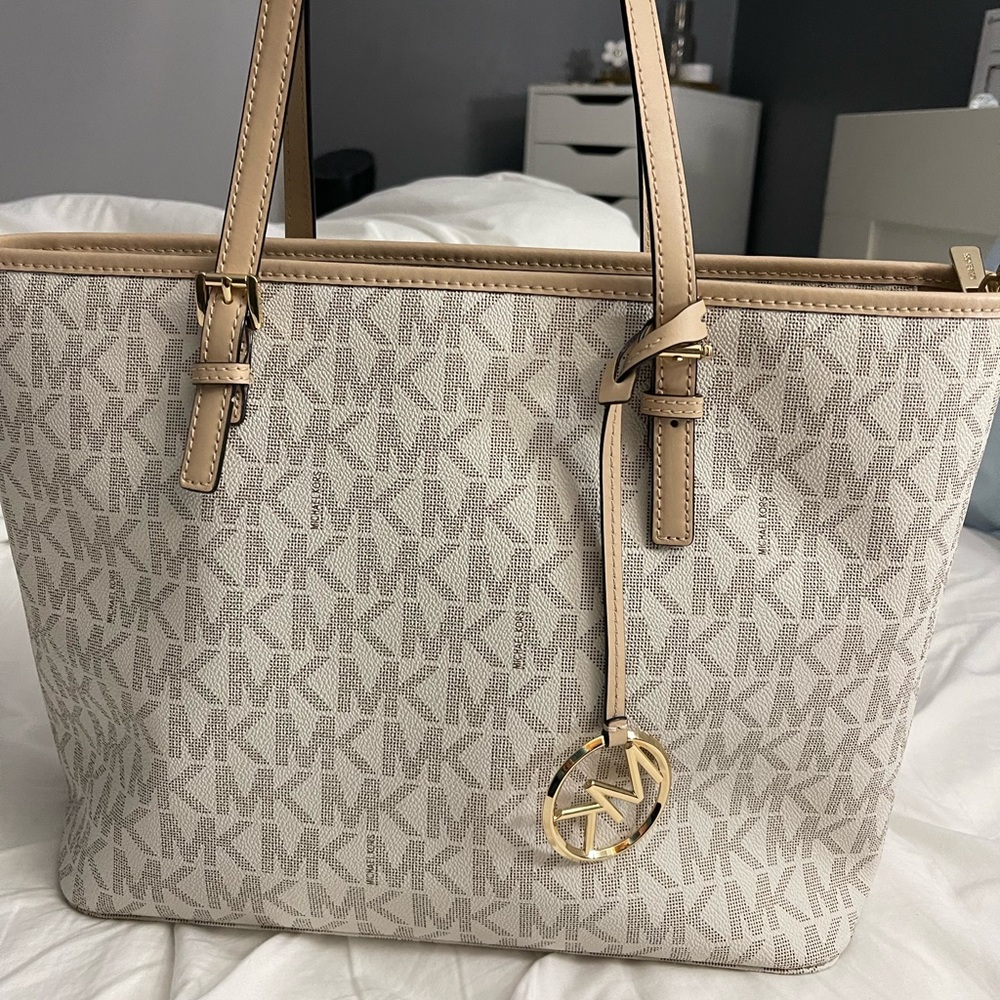 Michael Kors Tote bag white and tan